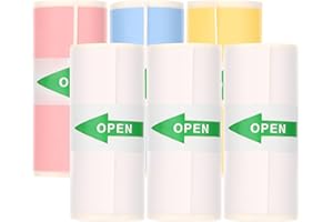 mafiti 6 Rolls Printer Stickers 57 X 25 mm, Thermal Refill Pack for Most Kids Instant Camera Mini Printers