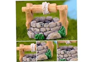 BYFRI Gardenfairy Ornamenti Miniature Vintage House Pozzo d'Acqua Multicolore Fata Garden Party Ornament