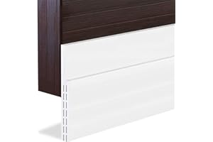 Hulameda [Upgraded] Large Gap Door Draft Stopper, 3-2/5"W Widened Door Sweep for Interior and Exterior Doors - Guard Against Drafts, Dust, Noise and Unwanted Animals| 3-2/5"W x 39"L, White