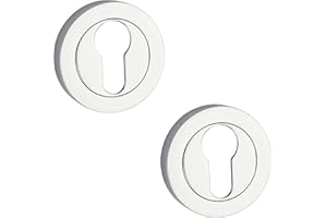ALLEN & ALVAN A&A Euro Escutcheons, Durable Escutcheons Protection for The High-End Finishing Touch on Door Fronts, Polished Chrome, [1 Pair]