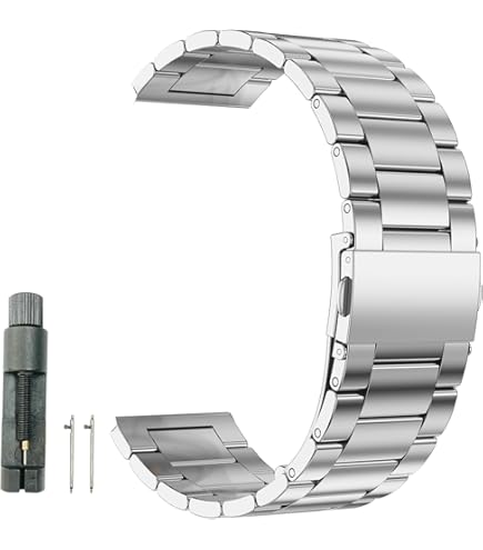 Orologio Cinturino Chiusura,Acciaio Inox Lucido Argento,per