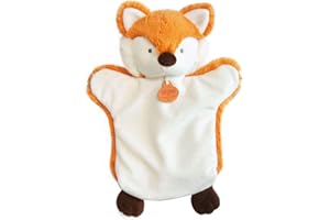 DOUDOU ET COMPAGNIE - Peluche Marionnette Renard - 25 cm - Orange - Collection Marionnette Sauvage - Marionnette À Main Ultra Douce - Idée Cadeau pour Enfant - Garantie Doudou Perdu - DC3616
