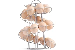 AUSUKY Portauova Contenitore Uova da Cucina, a Spirale, Portauovo, può contenere fino a 18 Uova