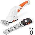 LIGO Cordless Grass Shear and Shrub Trimmer 2-in-1, 7.2V Electric Lawn Edger & Hedge Clipper, Lightweight Handheld with Rechargeable Battery, Ergonomic Design for Garden, Yard, and Bush Trimming