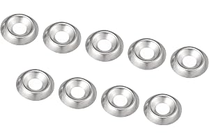 PATIKIL 4.8mm ID 304 Inox Rostfritt stål Begravad Finish Cup Bricka, 100pcs Efterbehandling Fastställande Bricka, Silver Tone