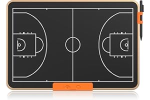 GIGART Taktiktafel Fußball, Basketball, Hockey, Tennis, LCD Elektronisch Coach Tactical Board mit Stift, Löschbarem Coach Zeichenblöcke, Trainingszubehör für Champions League Ball
