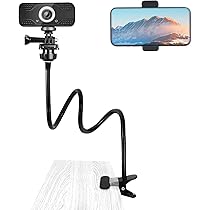 Supporto Per Webcam A Collo Di Cigno - Braccio Flessibile Con Morsetto - Compatibile Logitech C920, Brio - Foto 8