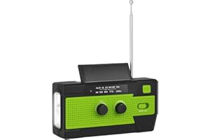 Zuno 4000 mAh Emergency Solar Hand-Crank Radio – AM/FM/SW Weather Radio, USB Phone Charger, LED Torch & SOS Alarm, Motion Sensor Reading Light for Camping & UK Power Cuts