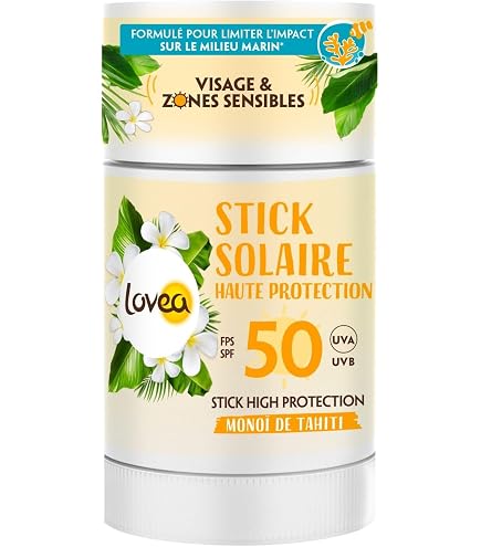 Stick Solaire Invisible SPF 50+ Krème - Résiste à L'eau, Protection Haute, Parfait Pour La Plage