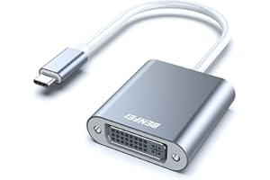 BENFEI USB C to DVI Adapter, Type-C to DVI Adapter [Thunderbolt 3 Compatible] for MacBook Pro 2018/2017, MacBook Air/iPad Pro 2018, Samsung Galaxy S10/S9, Surface Book 2 and More - Grey