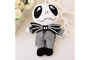 Guijiyi Peluche Nightmare Before Christmas Remplie de Poupée Jack Skellington 8" Plush Doll Cadeaux de Noël Cadeaux pour Les Enfants Cadeau Anniversaire Enfants