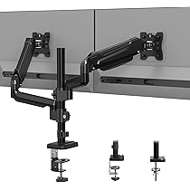 CoolBox M02D Braccio Doppio Per Monitor Fino A 32 Pollici – Supporto Regolabile In Altezza, Inclinazione E Rotazione, VESA 75/100, Nero