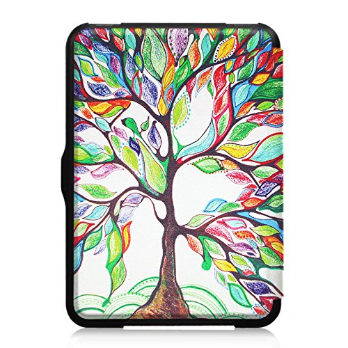 Tolino Vision 1 / 2 / 3 / 4 HD und Tolino Shine 2 HD Hülle – Fintie Ultradünne Smart Shell Case Schutzhülle Tasche Etui mit Ruhemodus und Magnetverschluss für Tolino Vision 4 HD / Vision 3 HD / Vision 2 / Vision 1 / Shine 2 HD eReader, Liebesbaum - 5