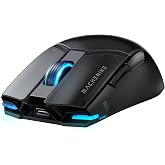 Machenike Şarj Edilebilir Kablosuz Oyun Faresi, 26.000 DPI, PAW3395 Sens&ouml;r, Ultra Hafif, 6 Programlanabilir D&uuml;ğme, RGB Aydınl