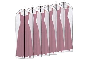 Niviy Housse Vetements à Suspendre Anti Poussière Mite Humidité Housse de Vetement Semi Transparente pour Chemise Costumes/Manteaux 6pcs 60 * 160cm