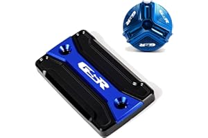 ZeNaha Tappo di Scarico for Moto, Tappo di riempimento Olio Motore, Coperchio del Serbatoio del Liquido dei Freni Anteriore, Compatibile con Suzuki GSR 750 400 600 GSR750 GSR400 GSR600 (Color : A Set