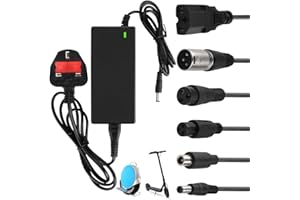 AVCXEC Electric Scooter Charger,42V 2A Li-ion Battery Charger, 36V Hoverboard Charger, Mobility Scooter Charger,Electric Bike Charger with 6 Connections for Xiaomi Ninebot E-Scooter