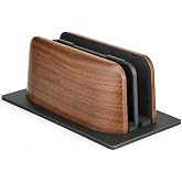McStorey Premium Ahşap Dikey Laptop Standı ve Masa&uuml;st&uuml; Organizer, &Ccedil;ift Yuvalı MacBook, Notebook, Tablet ve Telefon Standı, Ka