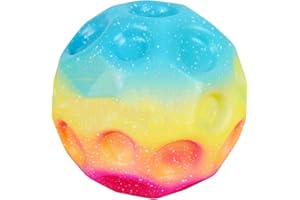 CLUHERTVY Astro Jump Ball Moon Ball Original High Bouncing Galaxy Ball Jumps Rubber Ball Space Ball Make a Banging Noise Mini Bouncing Ball Toy for Kids Party Gift Gummiball (Bunt C)