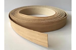 REAL WOOD VENEER EDGING 22MM WIDE Vale Veneers Pre Glued Iron on Oak Edging Tape 22mm wide x 7.5 Metres