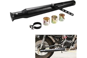 EVOMOSA Escape de motocicleta Universal Slip On 38mm 40mm 42mm Entrada de escape Silenciador de motocicleta Silenciador Tubo de deslizamiento para Dirt Bike Street Bike Scooter Cafe Racer (Negro)