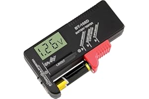 KCRNW LED Digital Battery Tester Portable Universal UK Household Battery Checker for All Batteries Multi Size for AA AAA C D 9V 1.5V Button Cell Batteries, Requires No Battery to Operate (Model: BT-168D)