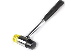AOTISBAO Gummihammer Abriebfester Gummihammer Stahlrohrhammer mit rutschfestem Gummigriff für DIY-Projekte Handwerk Holzbearbeitung und Bodenbelag Installation