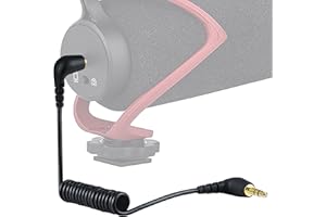 Geekria for Creators Kabel cewki mikrofonowej3,5mm TRS do TRS1,6stopy/50CM,kompatybilny z Rode SC2,VideoMic,VideoMicro,VideoMic GO II,bezprzewodowa kamera GO II Mic Connect,przewód mikrofonowy(czarny)
