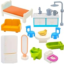 Mirthben Duplo, set de accesorios, extensión con cama, sofá y muebles, compatible con todas las piezas Duplo, construcción creativa desde 3 años en adelante