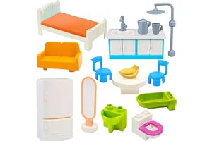 Mirthben Stora Byggklossar Tillbehörsset för Duplo-stenar | Expansion med säng, soffa och möbler, kompatibel med alla Duplo-t