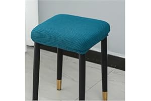 moismk Hocker Bezug Quadratisch Hockerbezug Stretch Schutzbezug Waschbar Pflegeleicht Stretch Stuhlbezug Stuhlhusse für Stuhl Barhocker(#7)