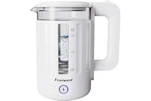 Fourward Wasserkocher - Edelstahl Kettle mit 1,7L Fassungsvermögen, 2200W Schnellkochfunktion, BPA-frei, Doppelwand Design, Weiß