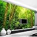 Produktbild Benutzerdefinierte Jede Größe 3D Wandbild Tapete Sonnenschein Wald Baum Landschaft Wanddekorationen Wohnzimmer Schlafzimmer Wohnkultur Tapete