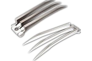 damdos 2PCS Wolve Halloween Cosplay Props One Pair Wolverine Claws Wolf Paws Blade Logan Costum ABS Palstics Birthdays Gifts Silver