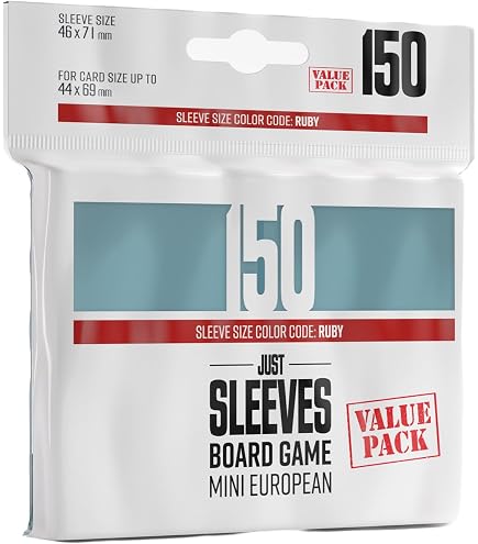 44x67 card sleeves 44x67 card sleeves Mini Euro Card Sleeves (45x68mm) Standard 7035 or Premium 7080 Mayday Games