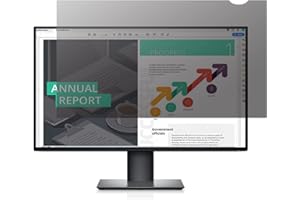 Lonkenn 19.5 Pouces Filtre de Confidentialité, Ordinateur Privacy Filtre, Revêtement Anti-Reflet, Anti-Lumière Bleu, Privacy Protecteur d'écran pour 19.5 Pouces Moniteur 16:9(W x H:433x240mm)-Amovible