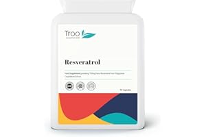 TROO HEALTH CARE Trans Resveratrol Supplement 150mg - 90 Easy Swallow Daily Capsules - Providing Trans-Resveratrol from Polygonum Cuspidatum Extract- UK Manufactured to GMP Code of Practice