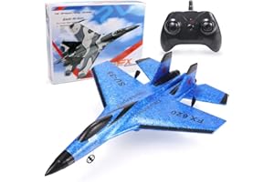 Yaepoip 2023 New Remote Control Wireless Airplane Toy, Su-35 Jet Fighter Stunt Rc Airplane, Fx620 Rc Plane Toy Remote Control Airplane with USB Charger (Blue)