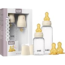 Plasticvrije Glazen Babyfles Brede Hals Met Natuurrubber Speen 150 Ml Seafoam Blue