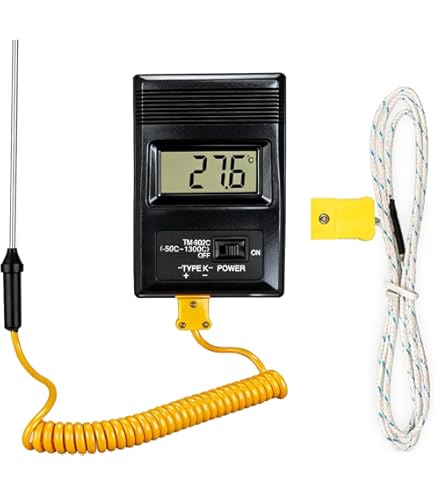 Sonde Thermocouple Type K Céramique Haute Température - Longueur 200 Mm, Mesure Jusqu'à 1300°C