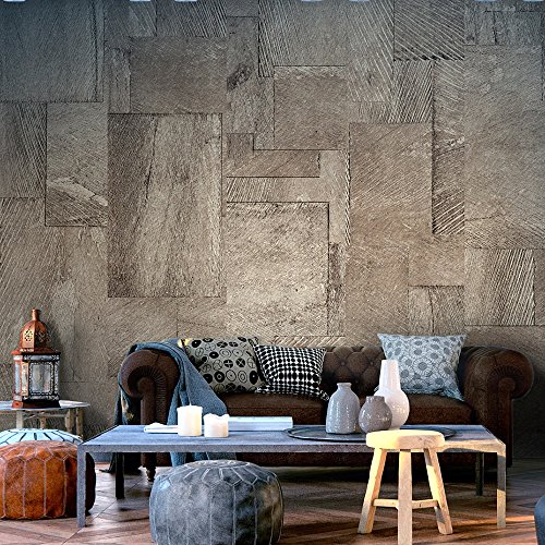 PURO TAPETE | Realistische Tapete ohne Rapport und Versatz | Kein sich wiederholendes Muster | 10m VLIES Tapetenrolle | Holz f-A-0375-j-a