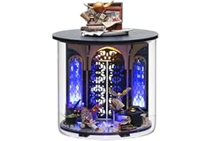 Foyucool Casa Miniatura para Montar, Casa de Muñecas con Muebles, Kit DIY para Adultos, El Regalo Ideal para Navidad o cumpleaños, Puerta Mágica