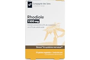LA COMPAGNIE DES SENS Rhodiole 1 500 mg – Ratio optimal entre rosavines et salidrosides – 1 mois de cure intensive