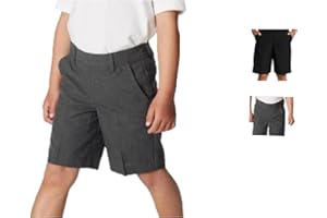 KAMDIN Boys Regular Fit School Shorts with Adjustable Waist Kids School Uniform Size 2-14 Years