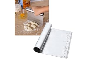 Longivia® Espatula Cocina Acero Inoxidable Rasqueta Panadero Corta Masa Raspador y Separador de Masas Reposteria Pasteleria Cortador Pan Pasta Pizza Tartas o Verduras