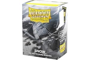 ARCANE TINMEN Dragon Shield Matowe, podwójne koszulki na karty kolekcjonerskie w standardowym rozmiarze, 100 szt., gładkie i wytrzymałe, do kart Pokemon, Flesh & Blood, One Piece i Magic The Gathering | Snow