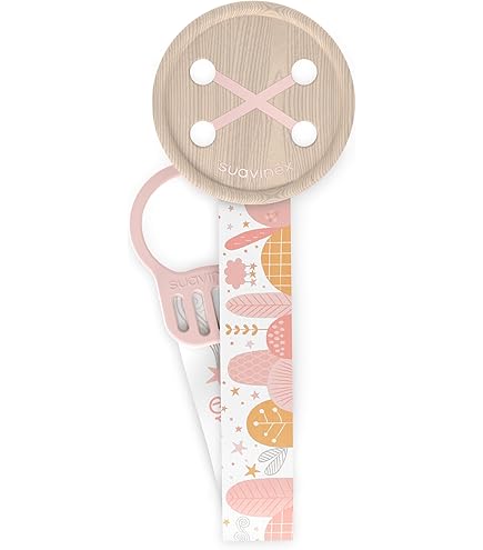 Suavinex, Attache-tétine, Attache-tétine, Clip Avec Clip, Bijou Effet Métallique, Pour Bébé 0 Mois, Convient Aux Nouveau-nés, En Forme De Cœur, Doré