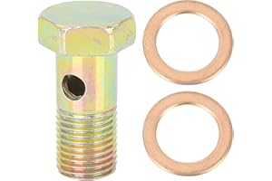 ‎X AUTOHAUX X AUTOHAUX Hohlschrauben Metrisches Gewinde Bremsanpassungsadapter mit 2 Stück M12 Unterlegscheiben M12 x 1,25 mm