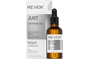 REVOX B77 - Just Caffeine 5%, 30 ml, Sérum Contour des Yeux, Élimine Cernes et Poches, Effet Tenseur, Réduit Signes de Fatigue, Revitalise Regard, Peau Plus Lumineuse, Lisse et Uniforme