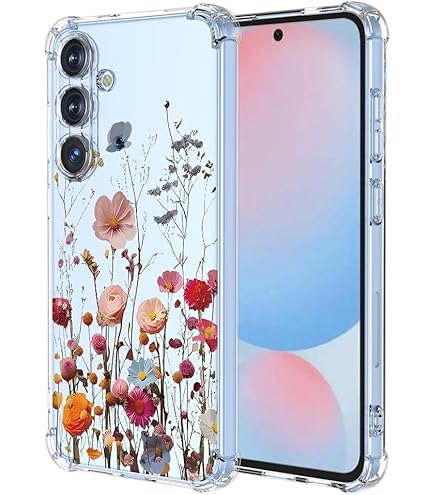 SEAHAI Hoesje voor OPPO A80 5G, ultradunne zachte siliconen transparante achterkant TPU bumper schokbestendige hoes modieuze bloemen grafische